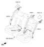 Diagram for Hyundai Genesis G80 Seat Belt - 89850-B1550-VYC