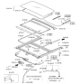 Diagram for Hyundai Accent Sunroof - 81610-1G000