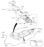 Diagram for Hyundai Accent Wiper Linkage - 98700-1E000