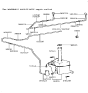 Diagram for 1996 Hyundai Elantra Windshield Washer Nozzle - 98630-29000