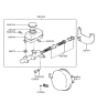 Diagram for 2000 Hyundai Elantra Brake Master Cylinder Reservoir - 58510-29010