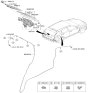 Diagram for Hyundai Kona N Wiper Linkage - 98700-J9000