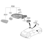 Diagram for 2022 Hyundai Kona Car Mirror - 87620-J9660-A2B