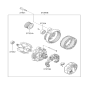 Diagram for 2011 Hyundai Santa Fe Alternator Bearing - 37342-2G100