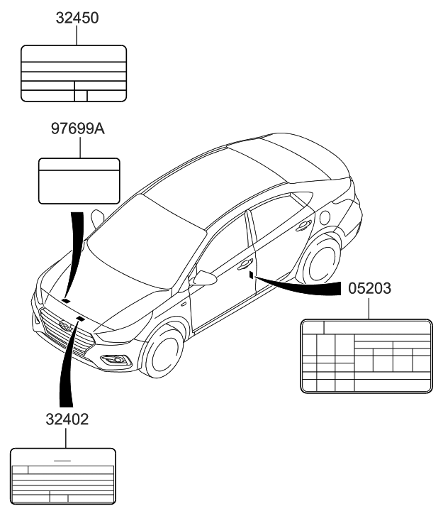 2019 Hyundai Accent Label Hyundai Parts Deal