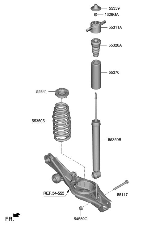 2019 Hyundai Kona Electric Rear Spring & Strut