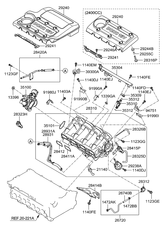 Genuine Hyundai 39620-3C100 Fuel Injector Harness