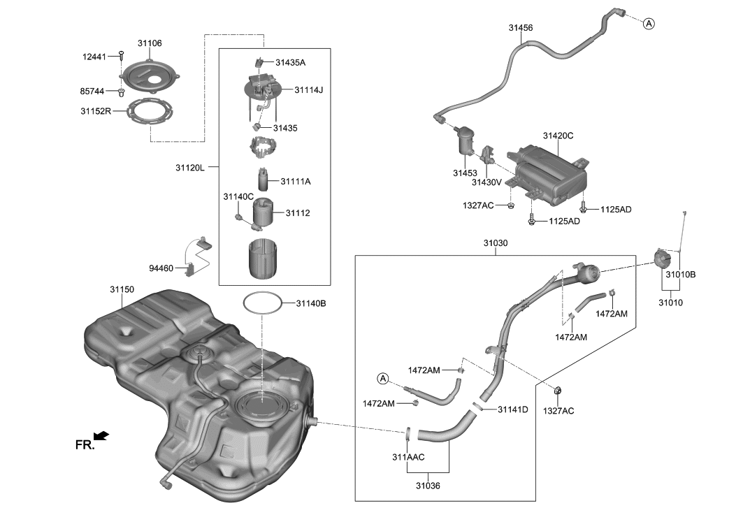 31420S2500 Genuine Hyundai CANISTER ASSY