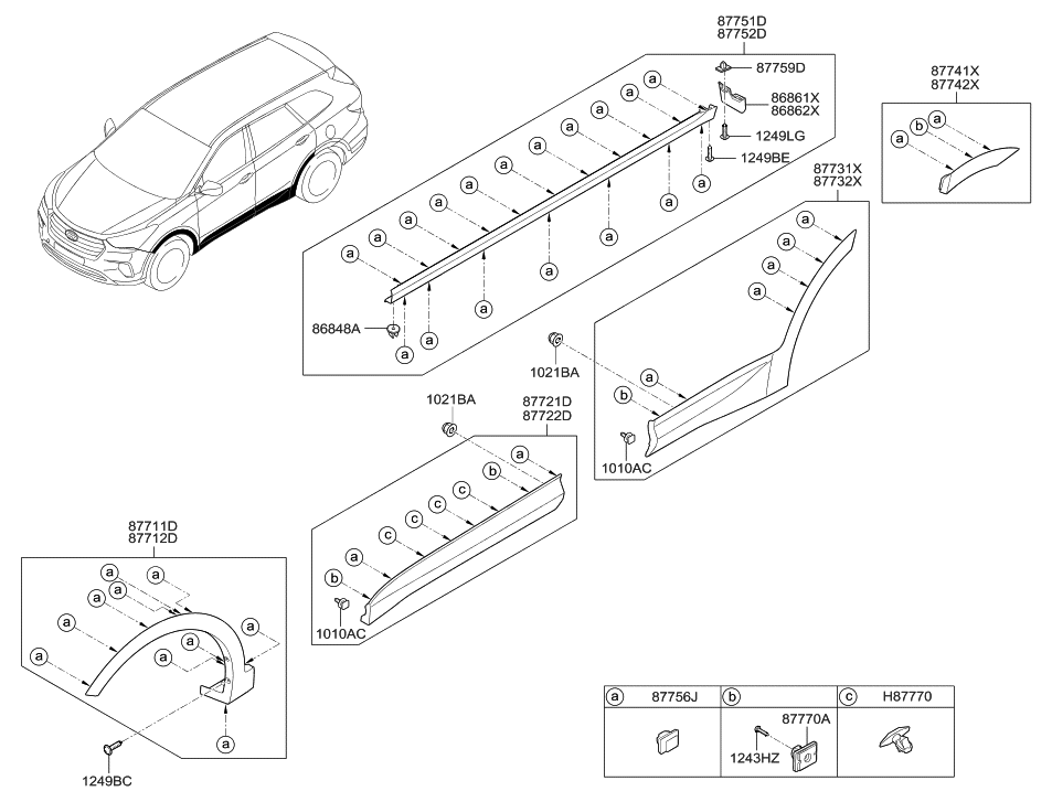 2015 Hyundai Santa Fe Body Side Moulding Hyundai Parts Deal