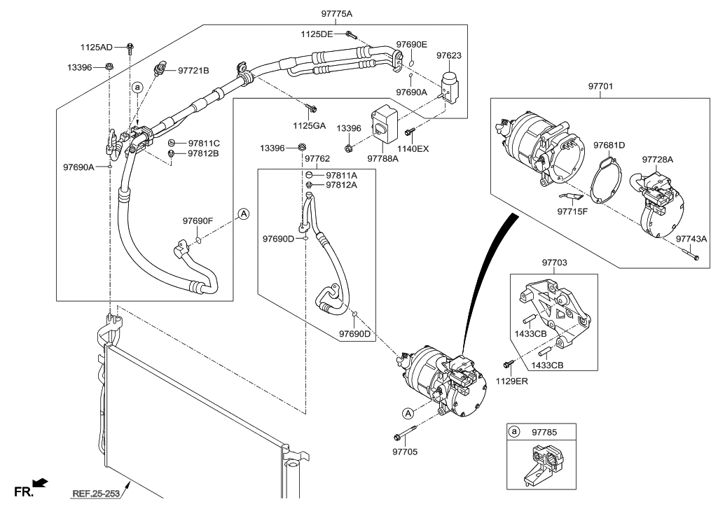 2016 Hyundai Sonata Hybrid Air conditioning SystemCooler Line