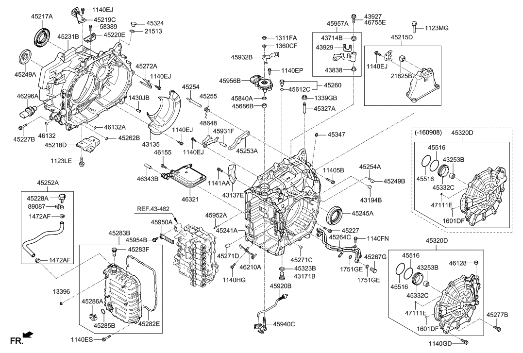 2016 Hyundai Sonata Hybrid Auto Transmission Case