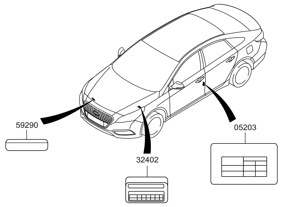 2016 Hyundai Sonata Hybrid Label - Hyundai Parts Deal