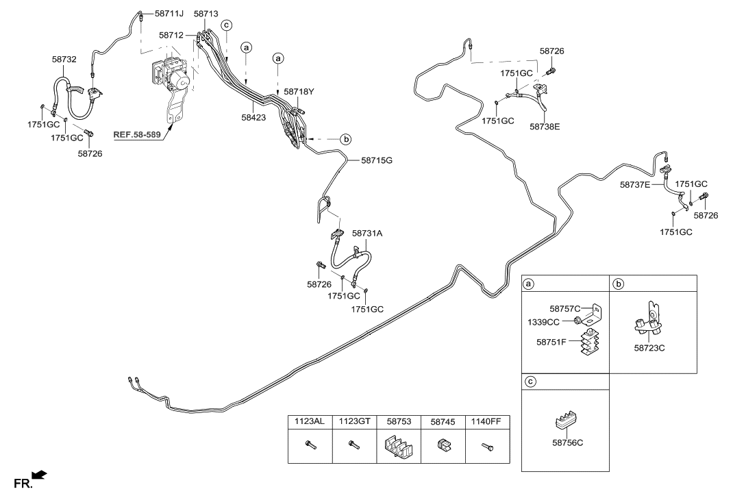 2018 Hyundai Elantra US Alabama made Brake Fluid Line