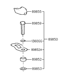 1995 Hyundai Accent Child Rest Holder
