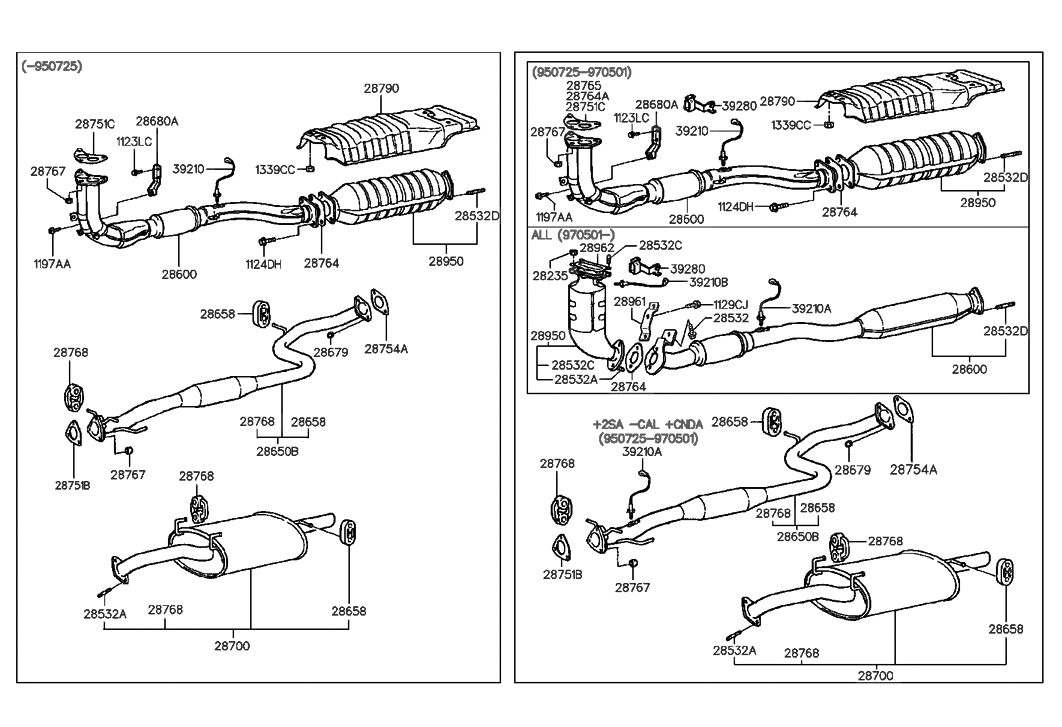 1995 Hyundai Accent Exhaust Pipe