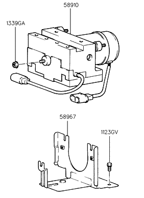 1995 Hyundai Accent Hydraulic Module