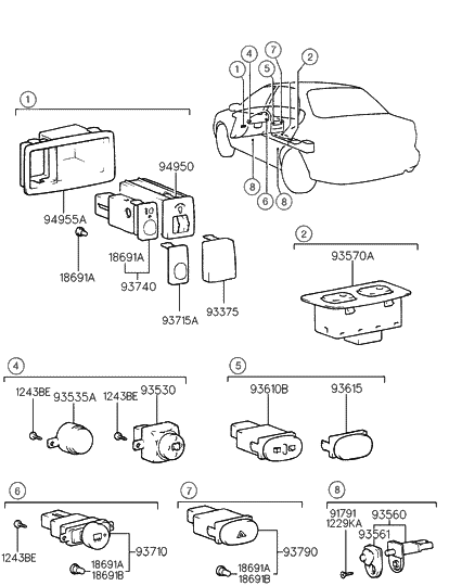 1996 Hyundai Accent Switch