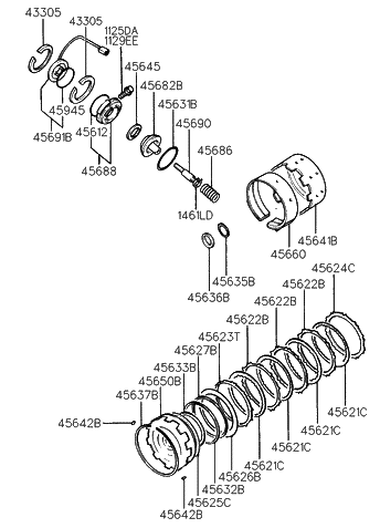 1995 Hyundai Accent Transaxle Brake