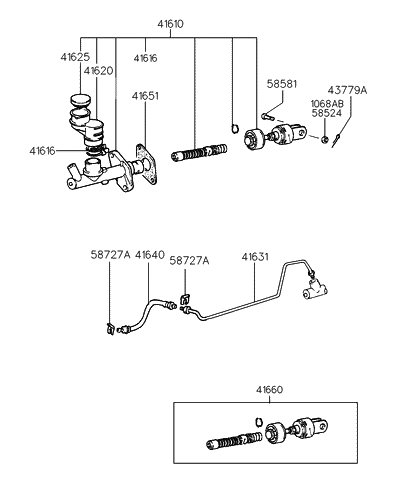 1996 Hyundai Accent Clutch Master Cylinder
