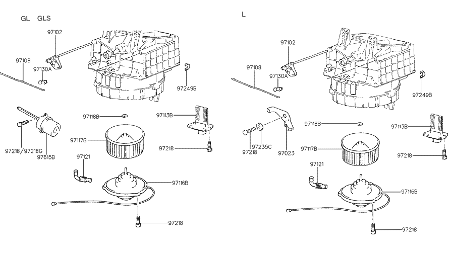 1996 Hyundai Accent Heater System-Blower Unit