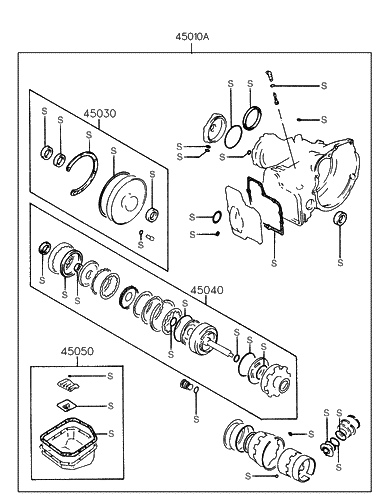 1995 Hyundai Accent Transaxle Gasket Kit