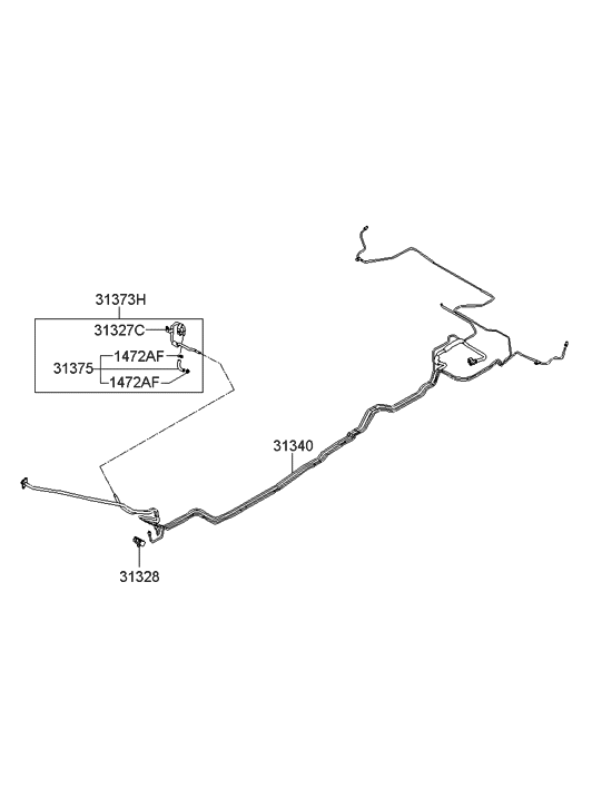 2007 Hyundai Tucson Fuel Line - Hyundai Parts Deal