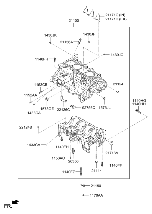 21144-2e000-genuine-hyundai-gasket-rubber