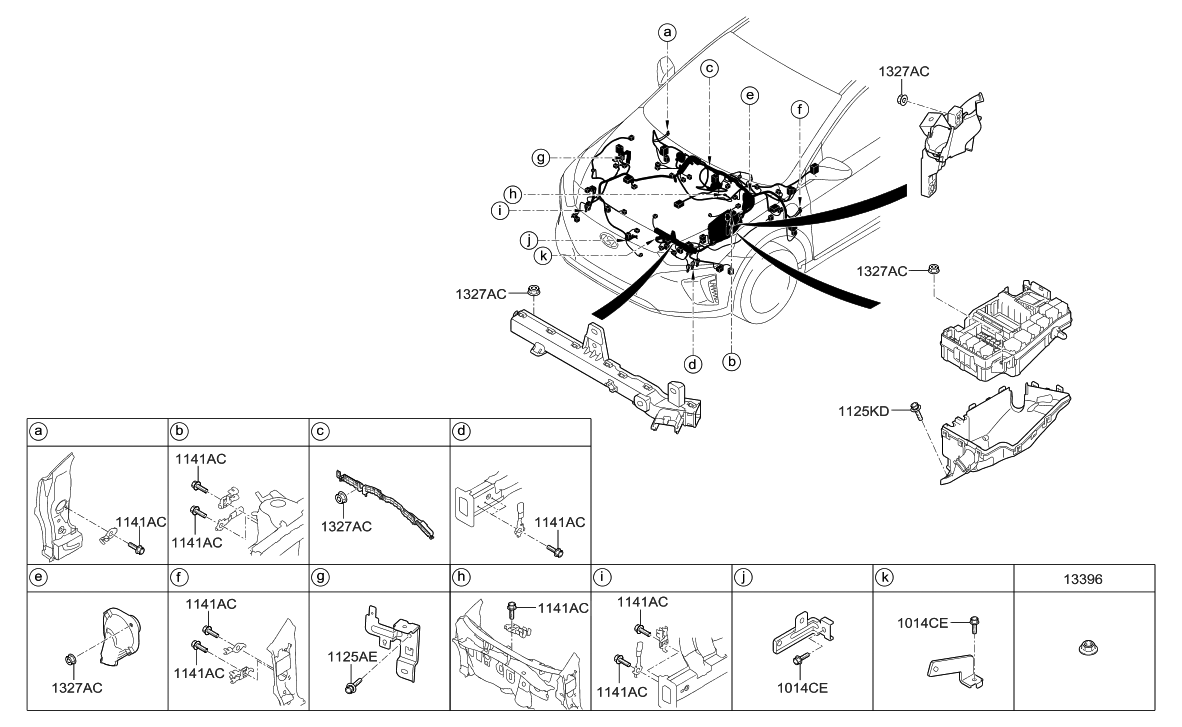 2017 Hyundai Ioniq Electric Control Wiring - Hyundai Parts Deal