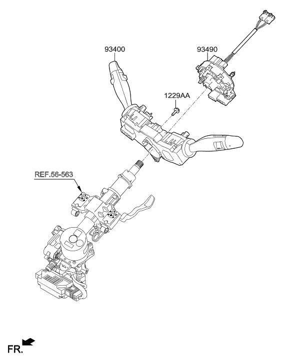2019 Hyundai Ioniq Electric Multifunction Switch
