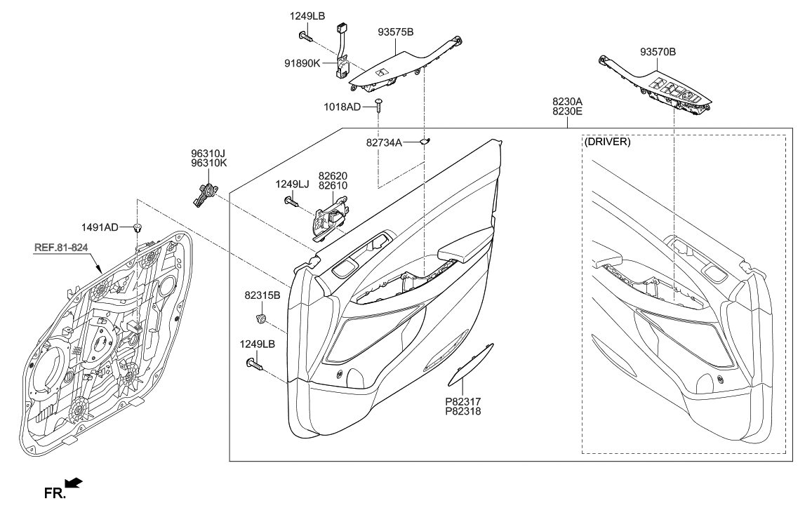 2019 Hyundai Tucson Front Door Trim Hyundai Parts Deal