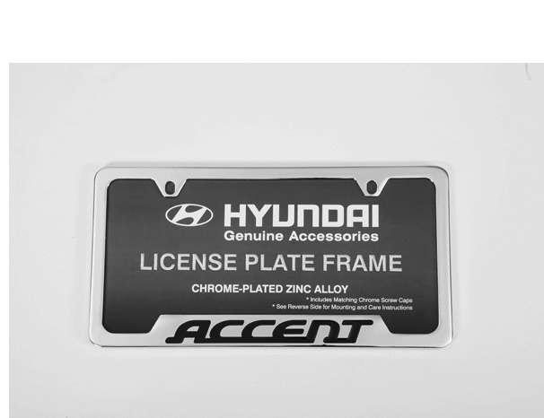 2006 Hyundai Accent New Body Style (Produced Before SEP.03.2006) License Plate Frame