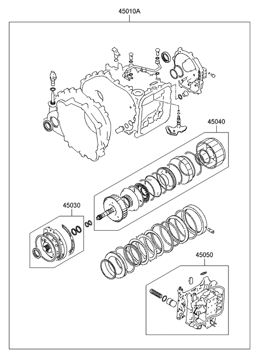 2006 Hyundai Accent New Body Style (Produced Before SEP.03.2006) Transaxle Gasket Kit-Auto
