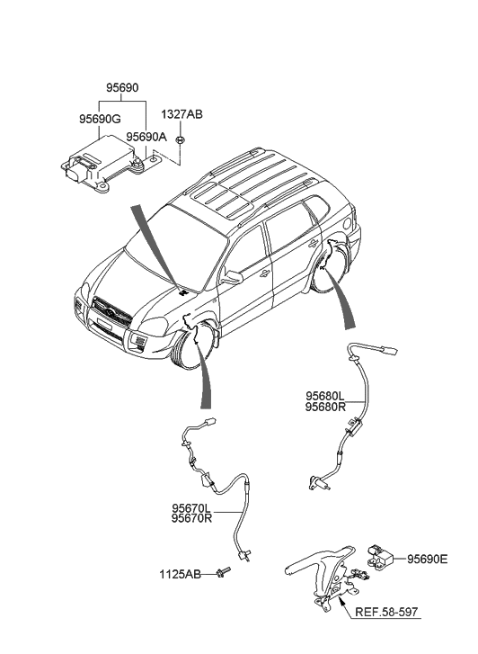 2005 Hyundai Tucson ABS Sensor Hyundai Parts Deal