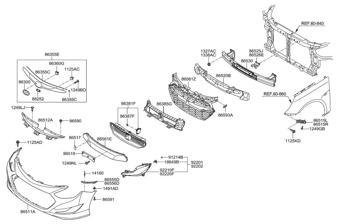 2012 Hyundai Sonata Hybrid Front Bumper  Hyundai Parts Deal
