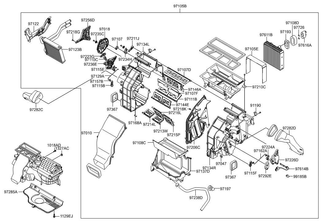 Genuine Hyundai 97155-1E000 Heater Bracket
