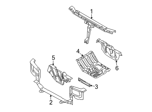 Center Genuine Hyundai 64120-26201 Complete Member Radiator Support Assembly Center Genuine Hyundai 64120-26201 Complete Member Radiator Support Assembly