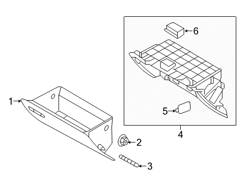 Stopper-Glove Box Diagram for 84517-2P000-TRY