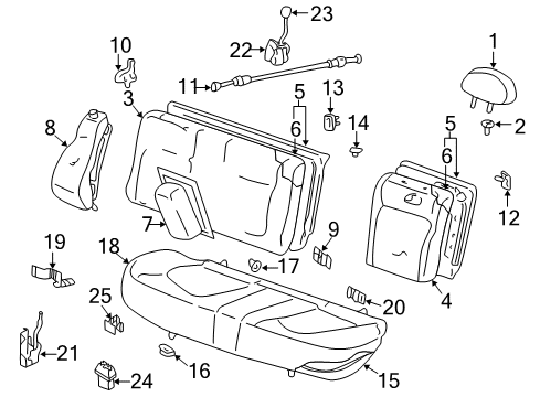 Knob-Rear Seat Back TILTING Diagram for 89318-39200