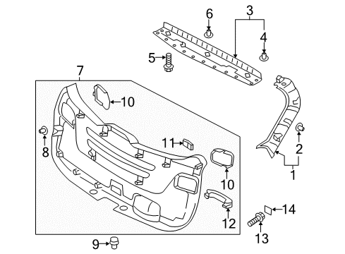 Grip Cap-TAILGATE Trim Diagram for 81754-3E010