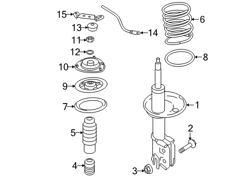 Spring-Front Diagram for 54630-2E500--DS