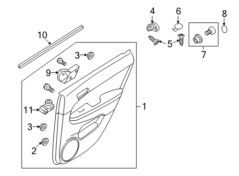 Power Window Sub-Switch Assembly Diagram for 93580-2L110-WK