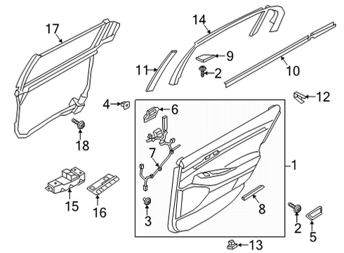 PANEL ASSY-REAR DOOR TRIM,RH Diagram for 83308-D2MG0-NCM