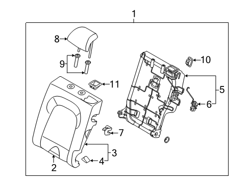BACK ASSY-RR SEAT LH Diagram for 89300-K2030-XDA