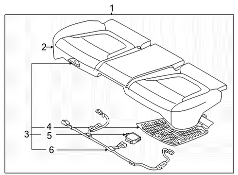 PAD ASSY-REAR SEAT CUSHION Diagram for 89150-P0161