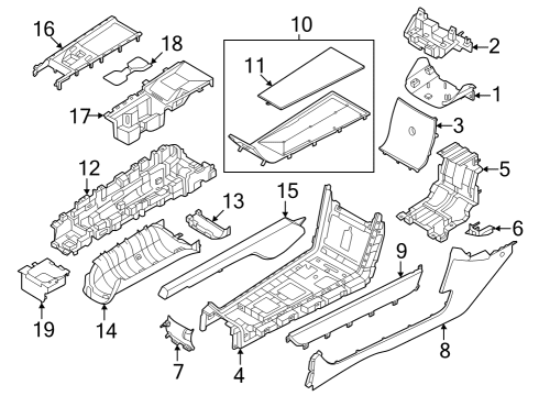 COVER-FLOOR CONSOLE SD D/SIDE Diagram for 846W1-KL000-YFE