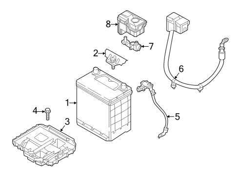 SENSOR ASSY-BATTERY Diagram for 37180-GI010
