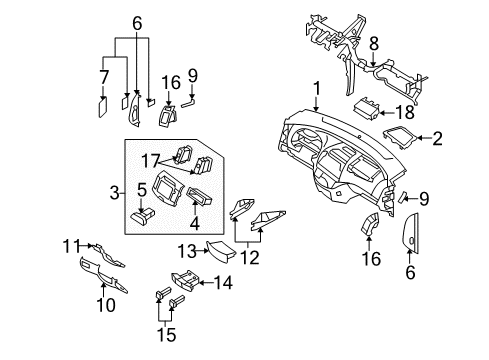 Cover Assembly-Crash Pad Side LH Diagram for 84715-2H000-8MDS