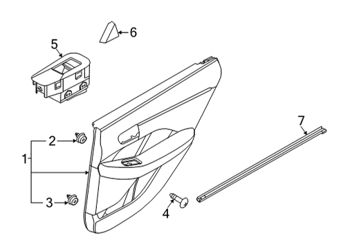 PANEL ASSY-REAR DOOR TRIM,LH Diagram for 83305-L1090-RBP