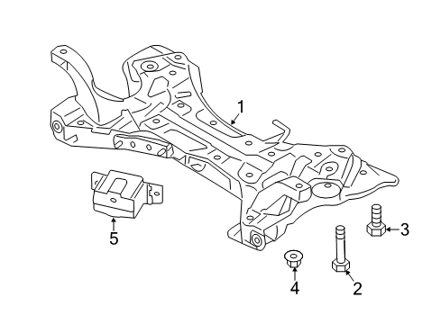 Crossmember Complete-Front Axle Diagram for 62400-2T200--DS