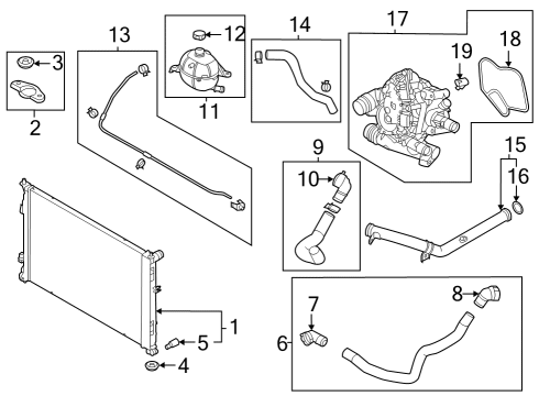Integrated Thermostat Housing Module Diagram for 25600-2S001